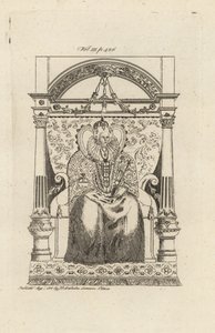 Anglická královna Alžběta I. z vitráže. od Theodore de Bry