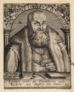 Simon Pistoris mladší, německý právník. od Theodore de Bry
