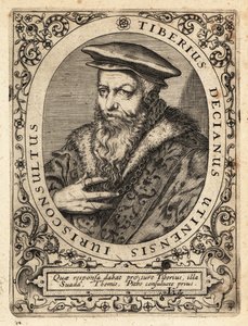 Tiberio Deciani , italský právník. od Theodore de Bry
