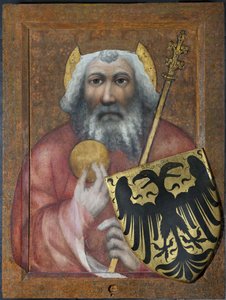 Karel Veliký - Karel Veliký, král Franků - Theodorich Pražský (činný cca 1360-1380). Tempera na panelu od Theodoricus of Prague