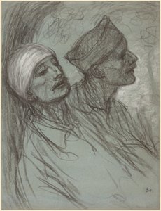 Zraněný voják a jeho druh od Théophile Alexandre Steinlen