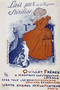 Reklamní plakát na čisté mléko z Vingeonne - od Steinlena od Théophile Alexandre Steinlen