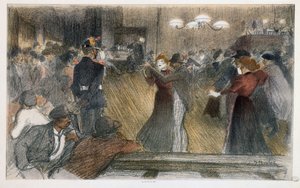 Bál u závory od Théophile Alexandre Steinlen