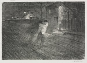 Ulice Coulaincourt od Théophile Alexandre Steinlen