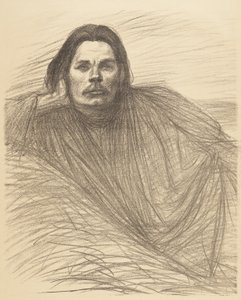 Portrét ležícího Maxima Gorkého od Théophile Alexandre Steinlen