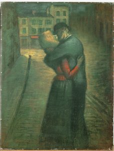 Večerní setkání (olej na plátně) od Theophile Alexandre Steinlen