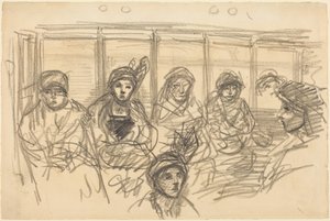 Cestující v metru od Théophile Alexandre Steinlen