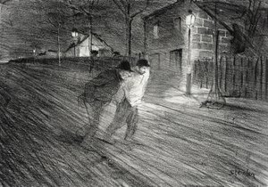Ulice Caulaincourt od Théophile Alexandre Steinlen