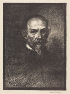 Autoportrét (Steinlen zepředu, hlava vzpřímená) od Théophile Alexandre Steinlen
