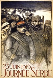 Srbský den, 25. června od Théophile Alexandre Steinlen