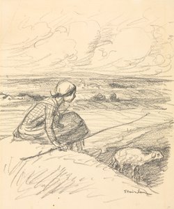 Pastýřka od Théophile Alexandre Steinlen