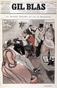 The Tellier House od Guye de Maupassanta – od Steinlena, v „“Gil Blas““ z 9.10.1892 (stejná kresba jako č. 15587) od Théophile Alexandre Steinlen
