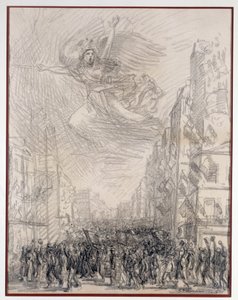 Vítězství nebo alegorie Marseillaise. Kresba Theophile Alexandre Steinlen (1859-1923) 1915 Paříž. B.N. od Théophile Alexandre Steinlen