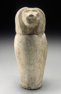 Canopic Jar s Cynocephaous Head (vápenec) od Third Intermediate Period Egyptian