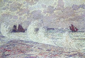 Moře během rovnodennosti, Boulogne-sur-Mer, 1900 od Théo van Rysselberghe