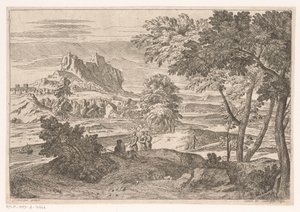 Arkádská krajina s postavami a králíky Suite de Paysages (název série)