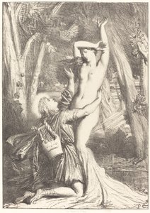Apollo a Daphne od Théodore Chassériau