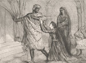 Pryč!: deska 7 z Othello Act 3, scéna 4, leptané 1844, přetištěno 1900. od Théodore Chassériau