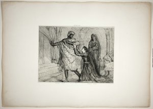 Pryč!, sedmá deska z Othella od Théodore Chassériau
