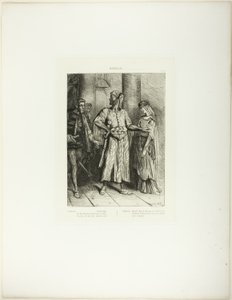 Čestný Iago, Desdemona musím nechat tobě, deska 4 (dějství 1, scéna 3), z Othella od Théodore Chassériau