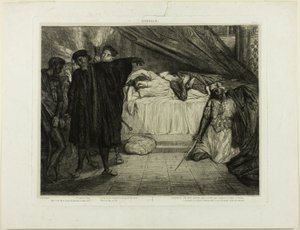 O sparťanský pes, talíř patnáct od Othella od Théodore Chassériau