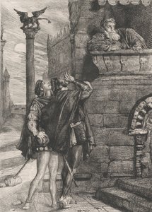 Probuďte se! co ho! Brabantio! zloději! zloději!: deska 1 z Othello Act 1, scéna 1, 1844. od Théodore Chassériau