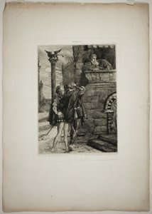 Owake! Brabantio! zloději! zloději!, talíř z Othella od Théodore Chassériau