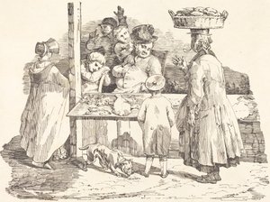 Dřímající Rybář od Théodore Gericault and Nicolas Toussaint Charlet