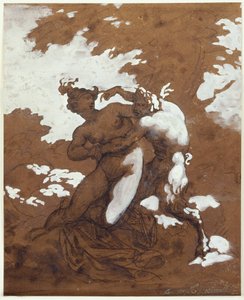Satyr a nymfa od Theodore Gericault