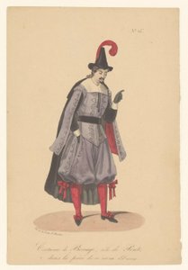 Bocage v roli van Pinta Kostým Boccage, role Pinta, ve hře toho jména (Drama) (název na objektu) Herci, herečky v operezangers in hun rol (název seriálu) od Théodore Lejeune