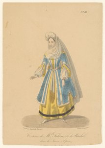 Cornélie Falcon v roli van Rachel v opeře La Juive Kostým slečny. Falcon, role Rachel v La Juive (Opèra) (název na objektu) Herci, herečky v operezangers in hun rol (název seriálu) od Théodore Lejeune