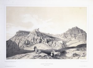 Akropole v Korintu od Théodose du Moncel