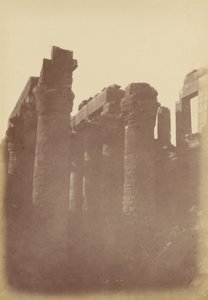 Blízký pohled na pilíře místnosti Hypostyle, Karnak od Théodule Devéria
