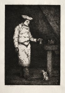 Kočičí oběd. od Auguste Theodule Ribot