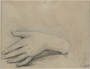 Studie ženské ruky verso, 19. století. od Auguste Theodule Ribot