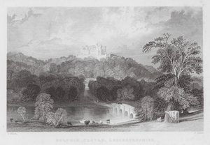 Hrad Belvoir, Leicestershire (rytina) od Thomas (after) Allom