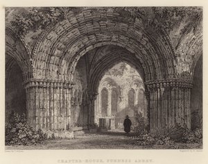 Kapitula, Furness Abbey (rytina) od Thomas (after) Allom