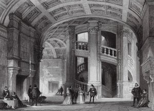 Zámek Chambord u Blois (rytina) od Thomas (after) Allom