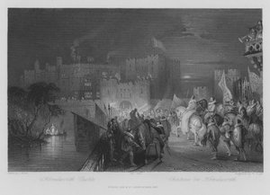 Kenilworth Castle (rytina) od Thomas (after) Allom