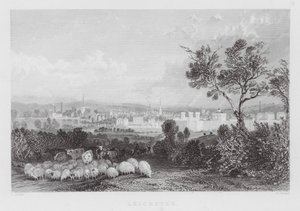 Leicester (rytina) od Thomas (after) Allom