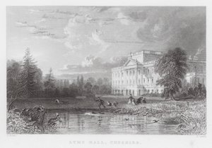 Lyme Hall, Cheshire (rytina) od Thomas (after) Allom