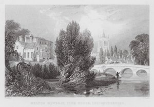 Melton Mowbray, Club House, Leicestershire (rytina) od Thomas (after) Allom