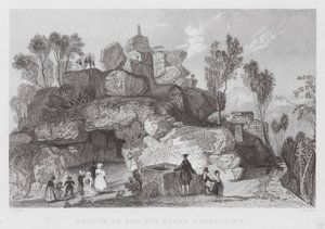 Rooter nebo Roo-tor Rocks, Derbyshire (rytina) od Thomas (after) Allom