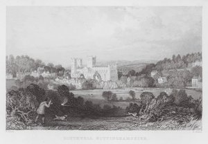Southwell, Nottinghamshire (rytina) od Thomas (after) Allom