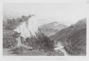 High Tor, poblíž Matlock, Derbyshire (rytina) od Thomas (after) Allom
