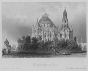 Králova kaple v Dreux (rytina) od Thomas (after) Allom