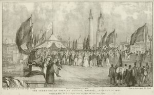 Slavnostní otevření London Bridge od Thomas (after) Allom