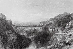 Thiers, Puy-de-Dome (rytina) od Thomas (after) Allom