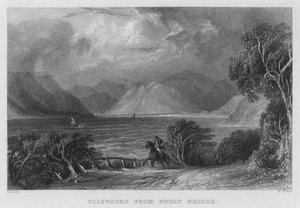 Ullswater z Pooley Bridge (rytina) od Thomas (after) Allom