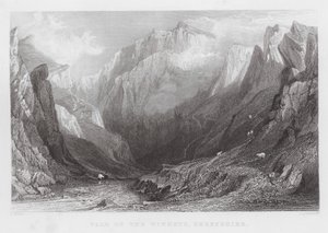 Vale of the Winnets, Derbyshire (rytina) od Thomas (after) Allom